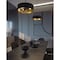 Afx Celine Pendant, 18 in., Black Finish, Black/Gold Shade CLNP18MBBK-BKGD - alternate 3